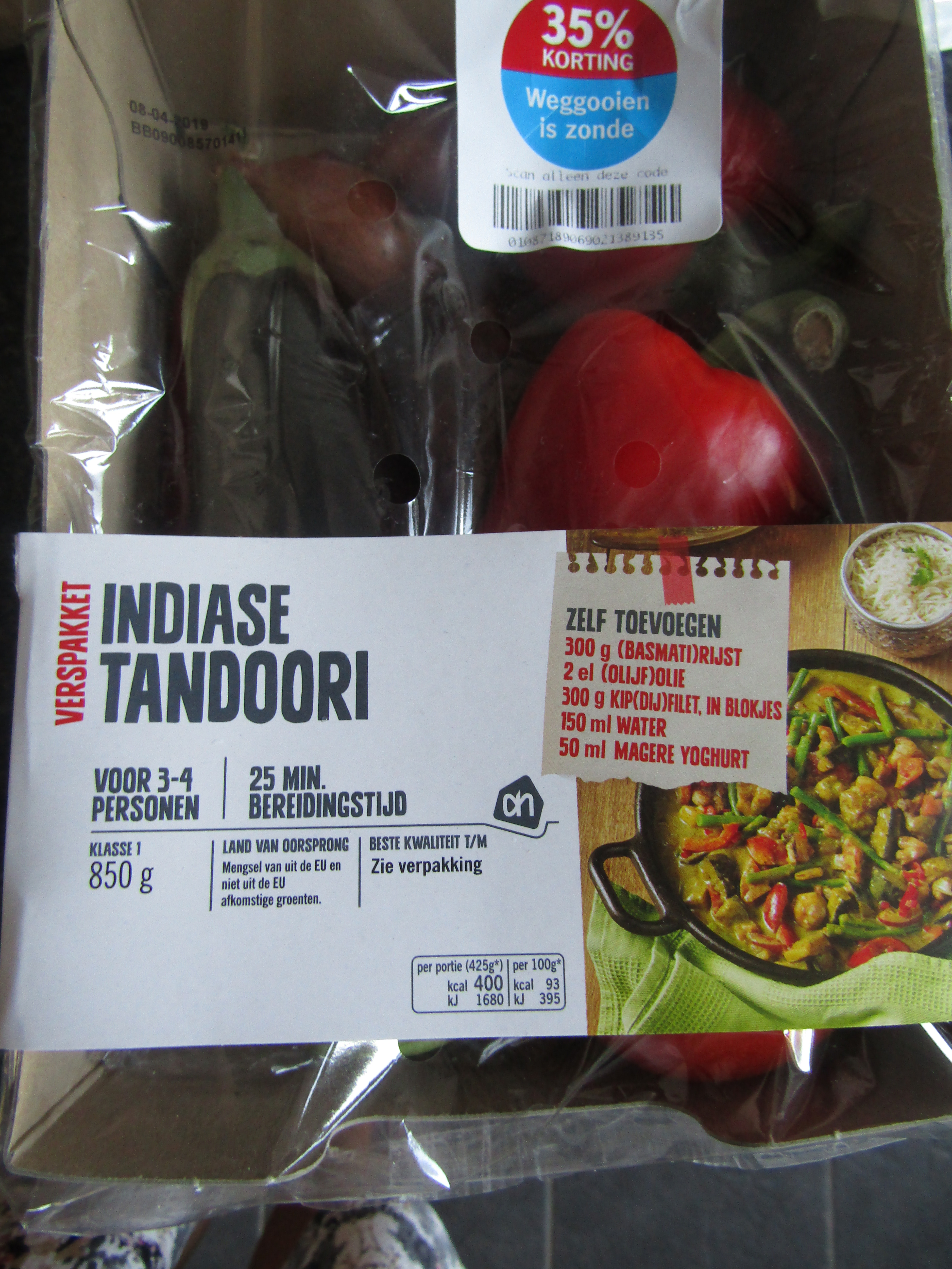 Review: AH verspakket, Indiase tandoori